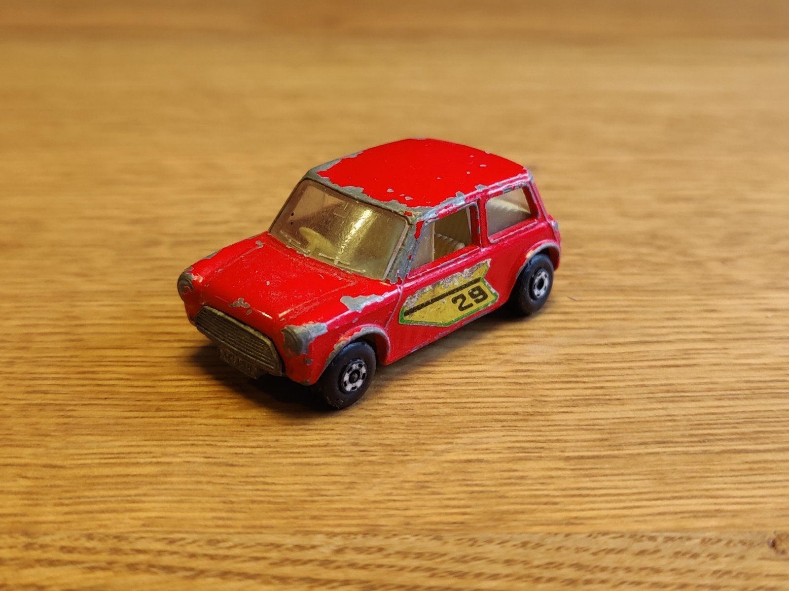 Racing Mini Cooper ROOD Matchbox, Ophalen of Verzenden, Zo goed als nieuw, Auto