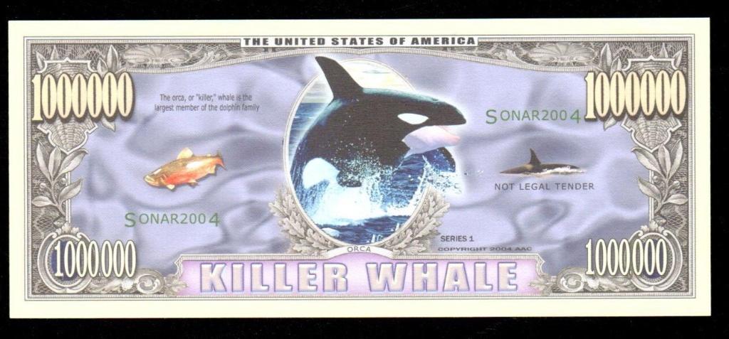 Curiosa Biljet USA - KILLER WHALE - ORCA, Ophalen of Verzenden, Noord-Amerika, Los biljet
