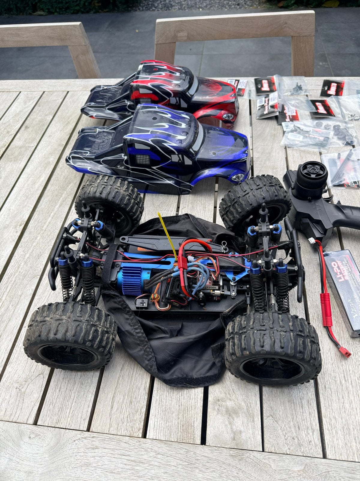 Himoto RC Auto Offroad met extra onderdelen en accu, Elektro, Gebruikt, Auto offroad, Ophalen of Verzenden
