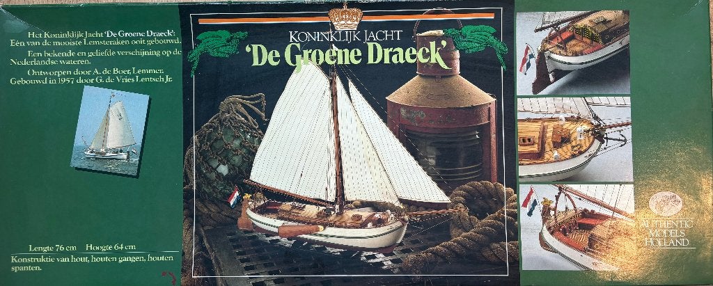 Authentic Models Holland Koninklijk Jacht 'De Groene Draeck', Ophalen of Verzenden, Zo goed als nieuw, Groter dan 1:32, Overige merken