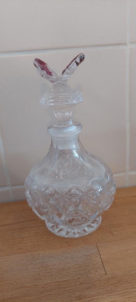 vintage parfumflesje hofbauer . Byrdez crystal collectie ., Ophalen of Verzenden