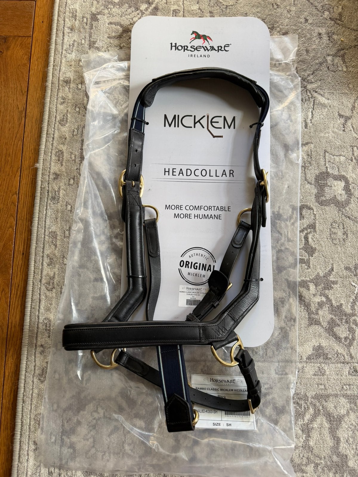 Rambo Micklem anatomisch leer halster Full NIEUW, Dieren en Toebehoren, Rambo, Nieuw, Ophalen of Verzenden, Zwart