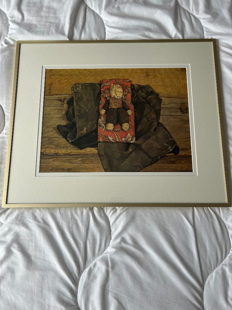 Jopie Huisman. Pop op rood kussen, Antiek en Kunst, Ophalen of Verzenden