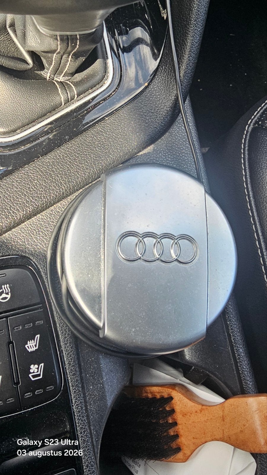 Audi Bekerhouder Asbak - Zilver/Zwart, Auto diversen, Ophalen, Zo goed als nieuw