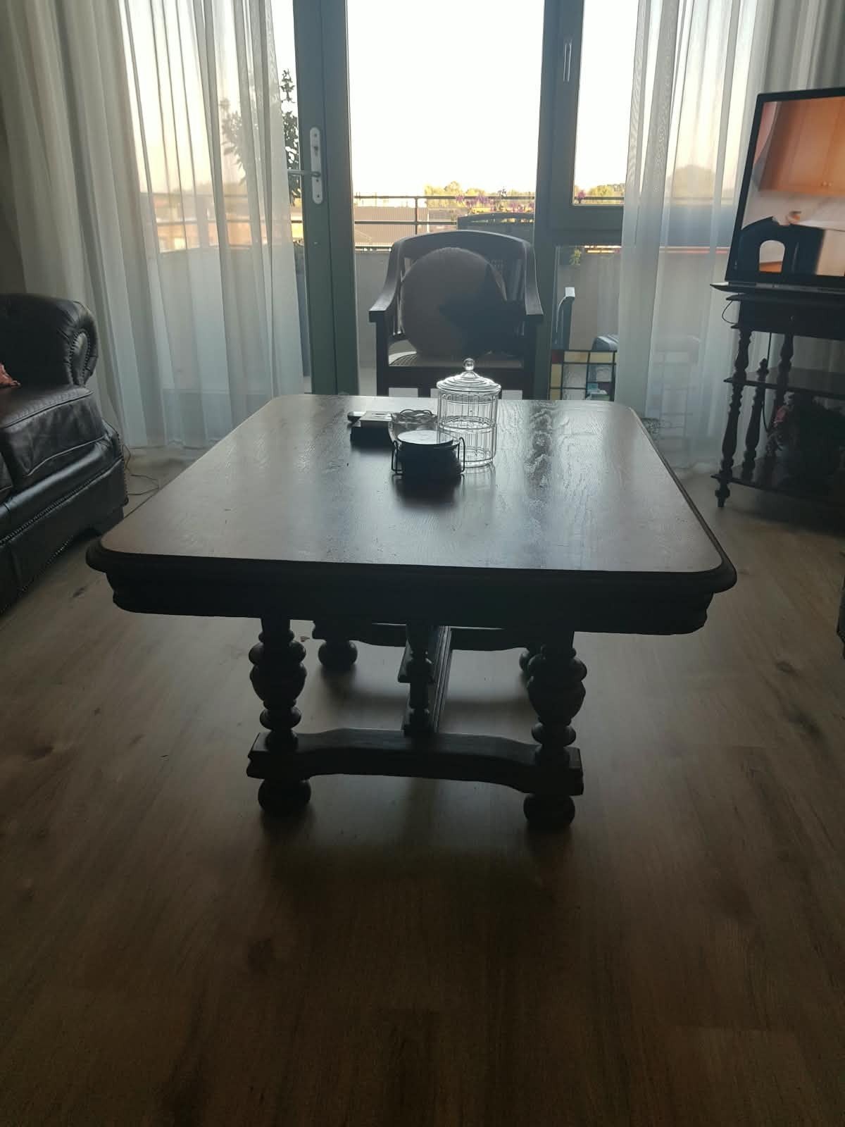 Houten salontafel, Ophalen