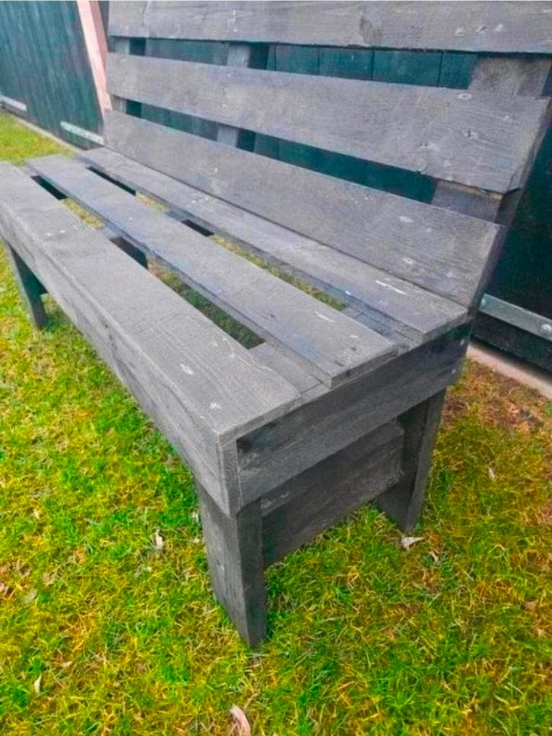 Prachtige zwarte tuinbank, Ophalen, Nieuw, Hout