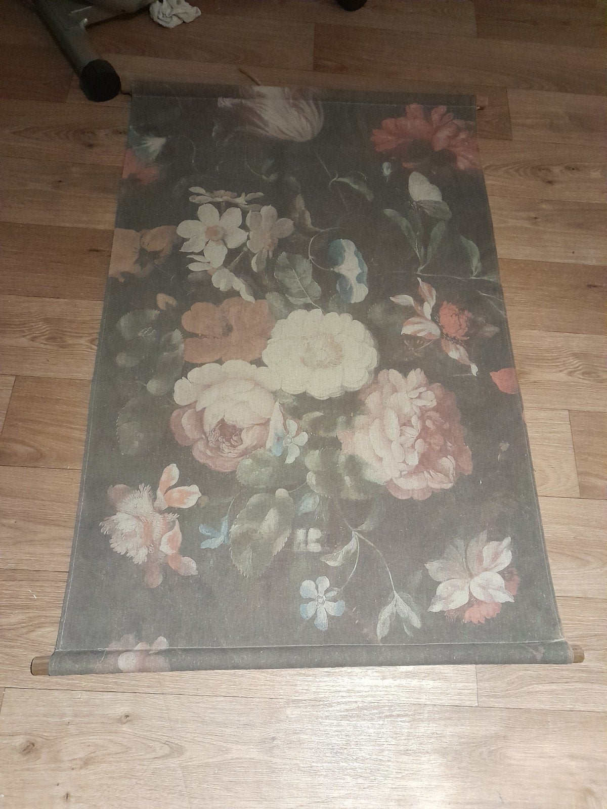 Wandkleed met bloemenprint - Vintage stijl, Ophalen of Verzenden, Zo goed als nieuw, Meerkleurig, Vintage