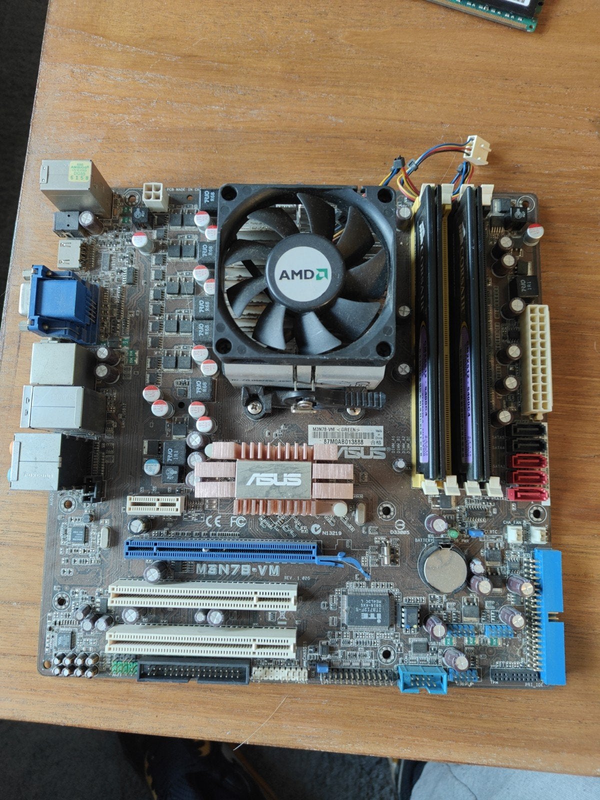 M3N78VM Am2 socket Athlon64 x2 processor 1gb, Ophalen of Verzenden, Gebruikt, Socket AM2