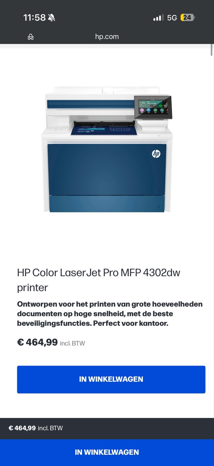 Nieuwe HP Color LaserJet Pro MFP 4302dw - Geseald, Computers en Software, Printers, All-in-one, Ophalen of Verzenden, Nieuw, Kleur printen