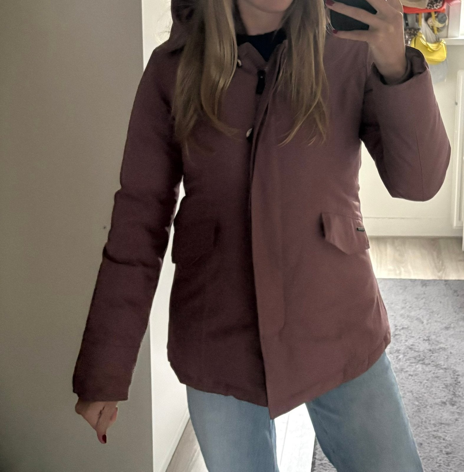 Airforce parka winterjas oudroze maat 16 (valt als maat XS), Ophalen of Verzenden, Zo goed als nieuw, Maat 34 (XS) of kleiner