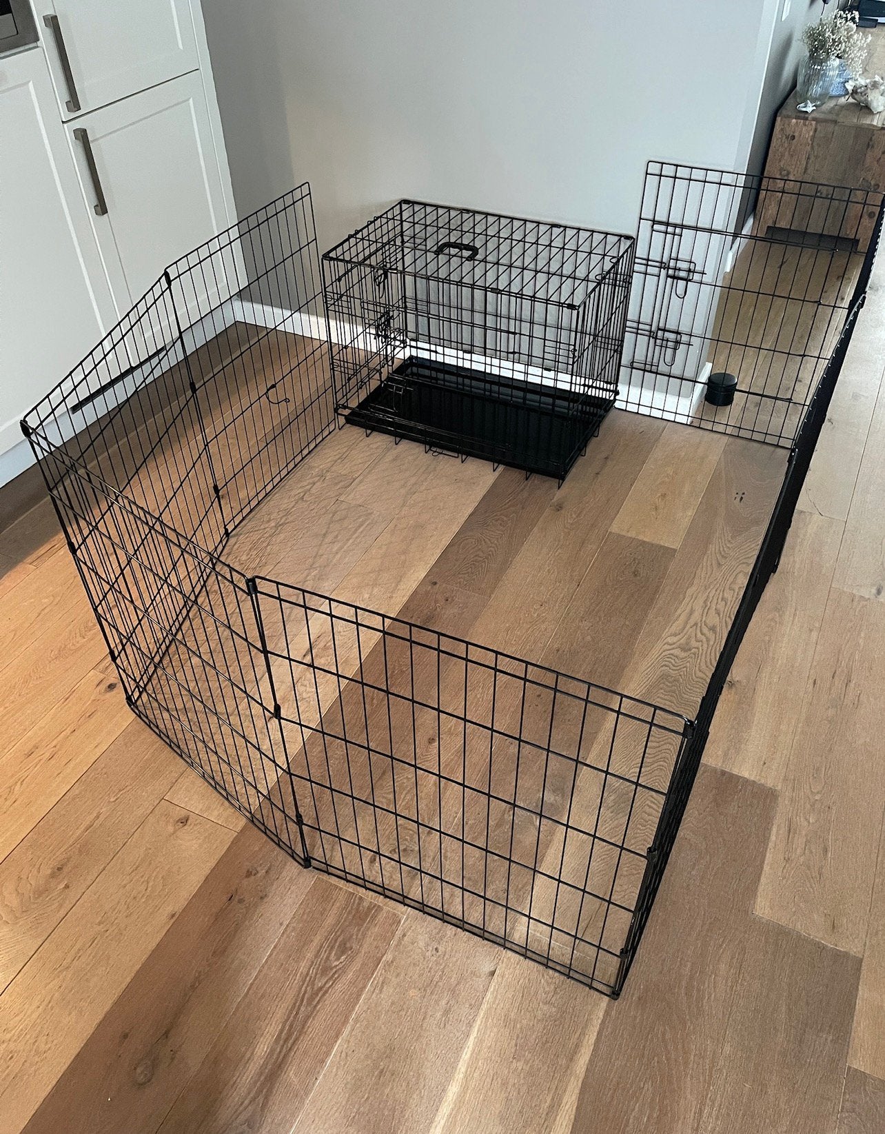 Complete puppyset – puppyren, bench en orthopedisch matras, Dieren en Toebehoren, Ophalen, Zo goed als nieuw