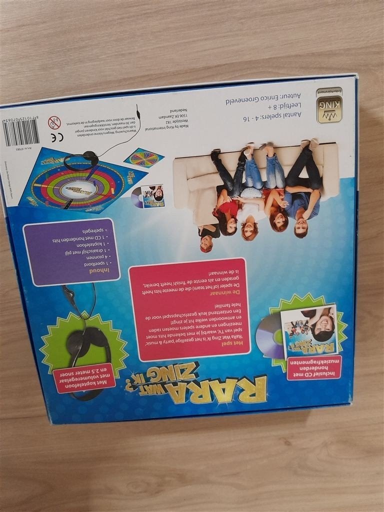 Rara wat zing ik met koptelefoon - s1481, Hobby en Vrije tijd, Gezelschapsspellen | Bordspellen, Verzenden, Zo goed als nieuw