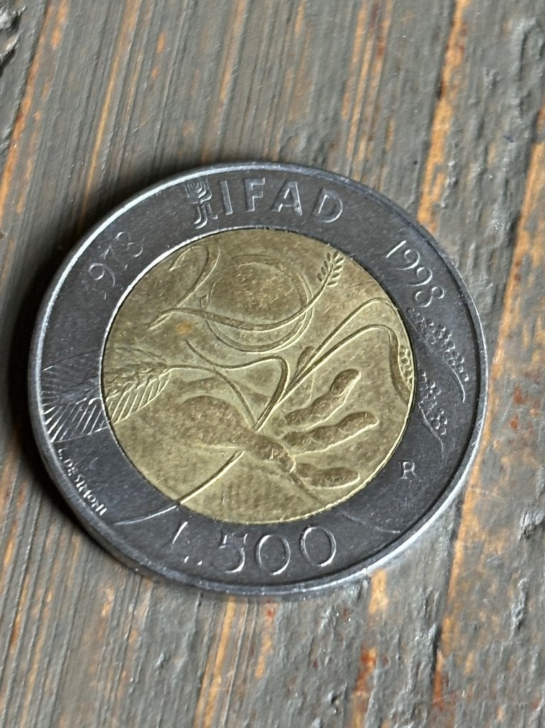 500 Lire 1998 FAO Italie, Postzegels en Munten, Munten | Europa | Niet-Euromunten, Ophalen of Verzenden, Italië, Losse munt