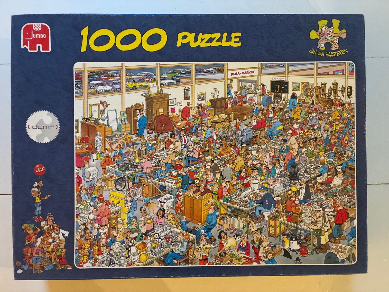 Jan van Haasteren Vlooienmarkt 1000 stukjes puzzel, Ophalen, 500 t/m 1500 stukjes, Gebruikt, Legpuzzel