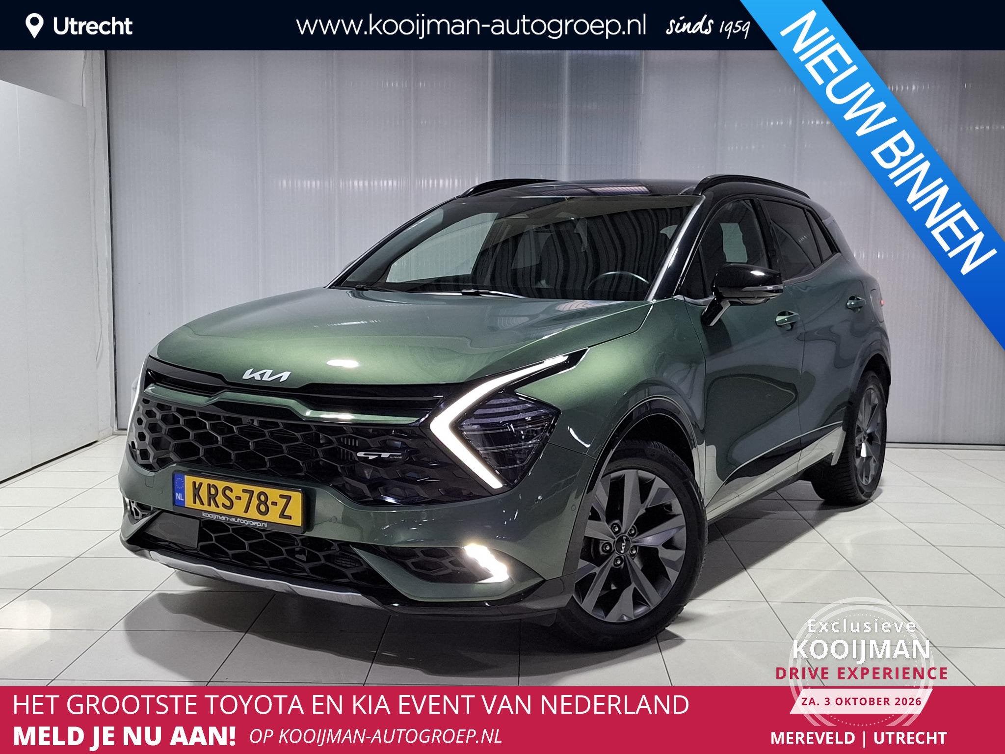 Kia Sportage 1.6 T-GDi Hybrid GT-Line Stoel en Stuur verwarm, Auto's, Gebruikt, Euro 6, 4 cilinders, 1650 kg