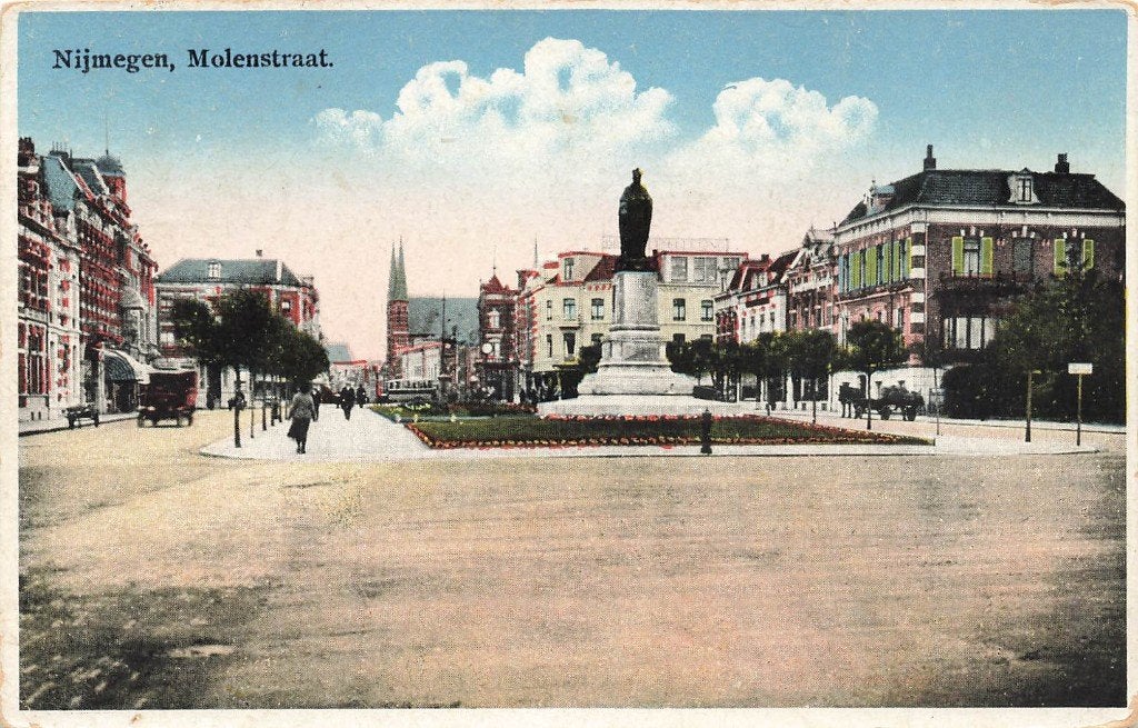 Nijmegen, Molenstraat, Ophalen of Verzenden, 1920 tot 1940, Gelopen, Gelderland