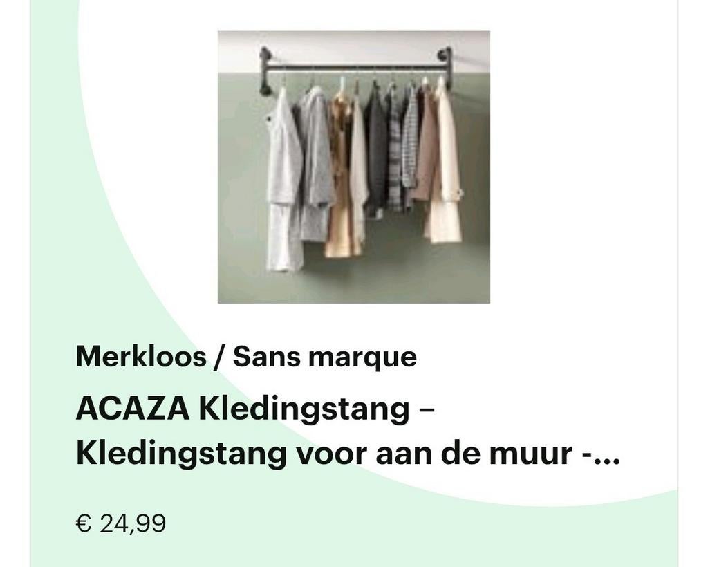 Kleding stang voor aan de muur, Ophalen, Metaal, Industrieel, Wandhanger
