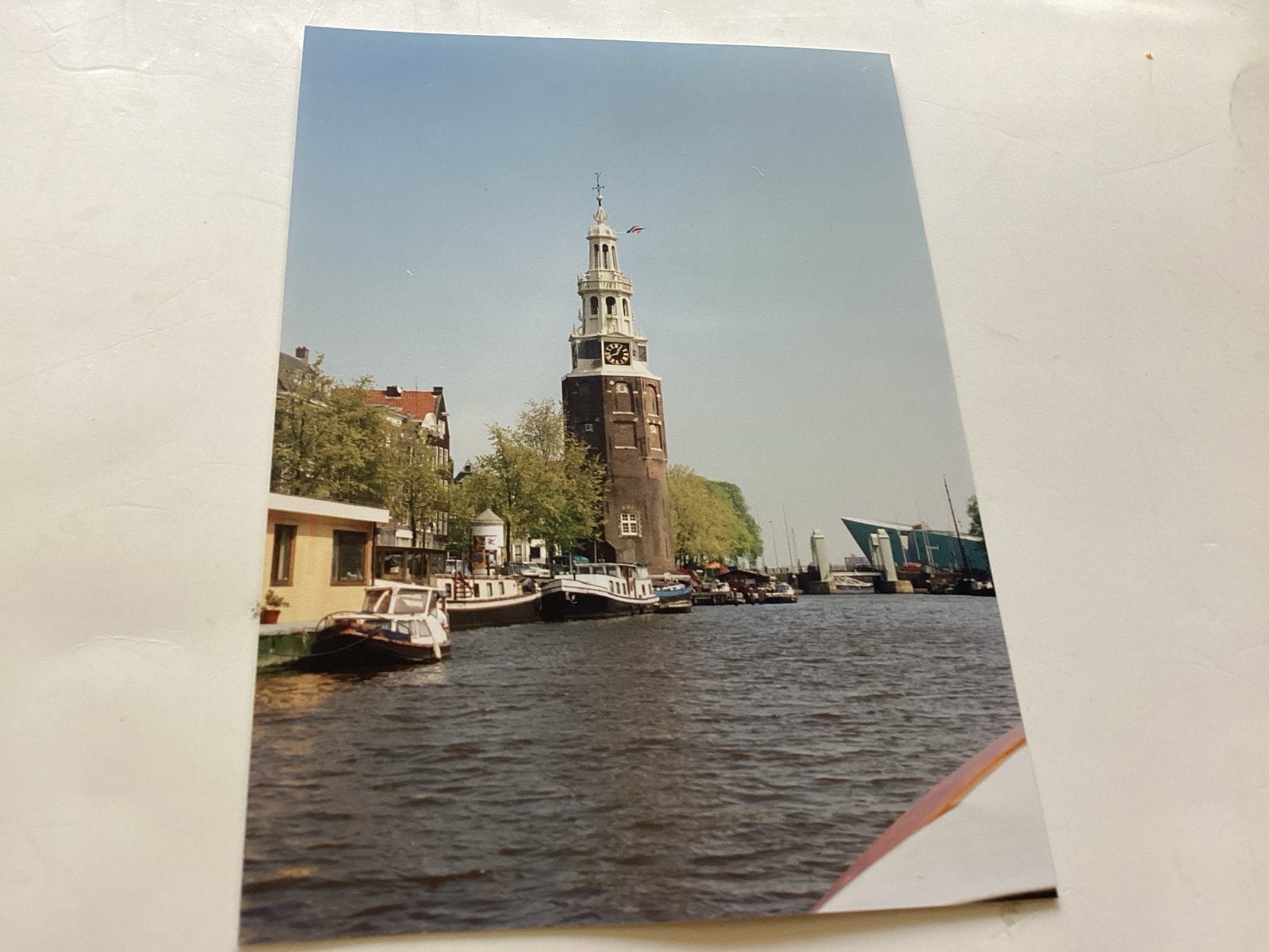 Montelbaanstoren in Amsterdam echte foto 10x15 cm, Gebruikt, 1980 tot heden, Foto, Ophalen of Verzenden