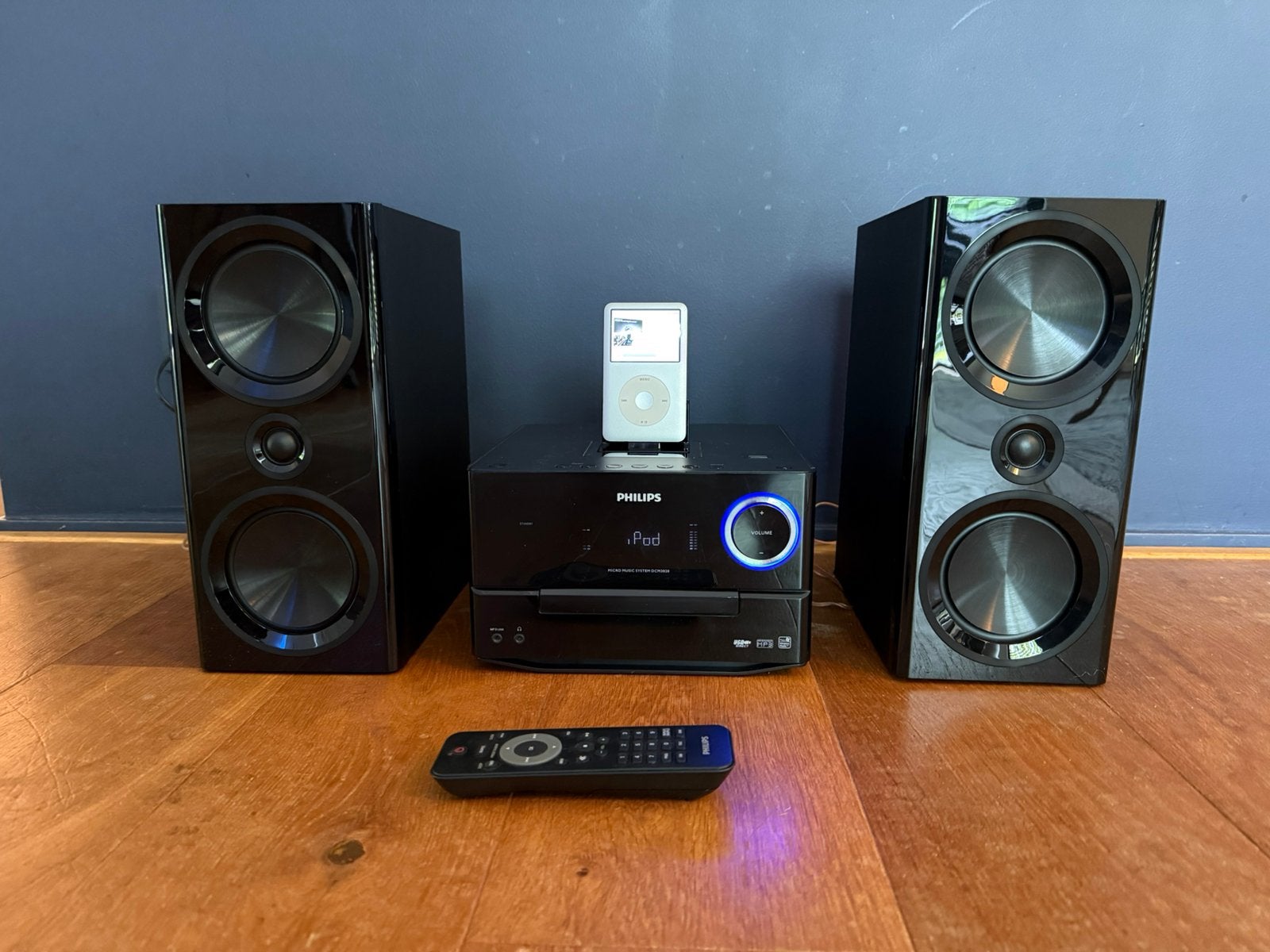 Philips micro music system DCM3020 120 Watt, CD USB MP3 iPod, Ophalen, Philips, MP3-aansluiting, Tuner of Radio