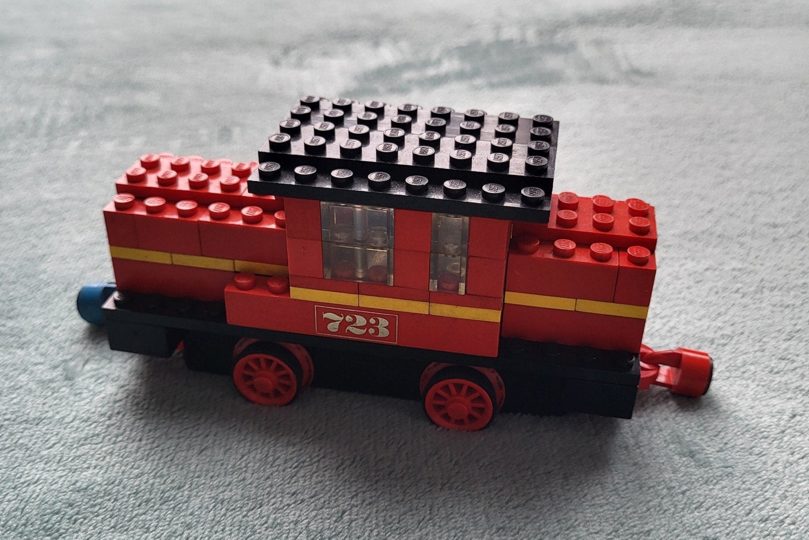 Lego trein 12 Volt blauwe rails locomotief (set 723) (2), Kinderen en Baby's, Speelgoed | Duplo en Lego, Gebruikt, Lego, Ophalen of Verzenden