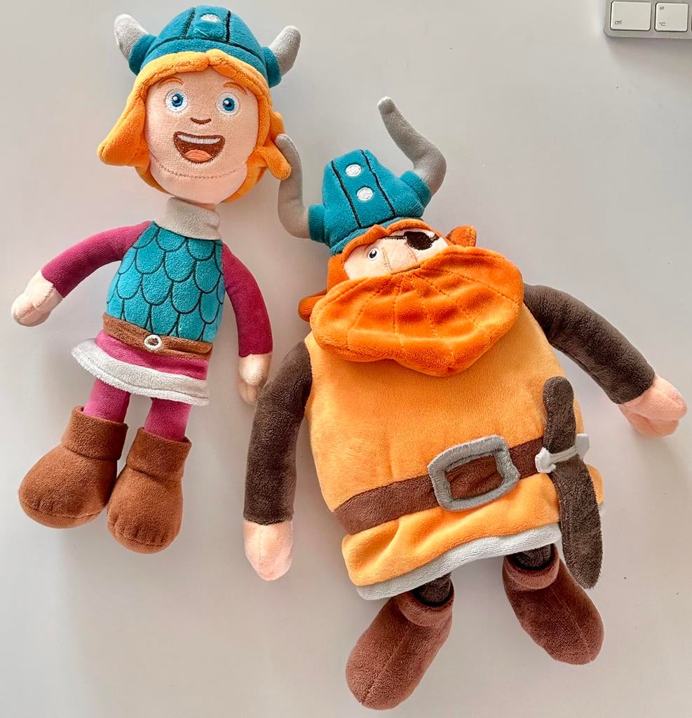Knuffel Wickie de Viking en Halvar i.z.g.st., Kinderen en Baby's, Ophalen of Verzenden, Gebruikt, Overige typen