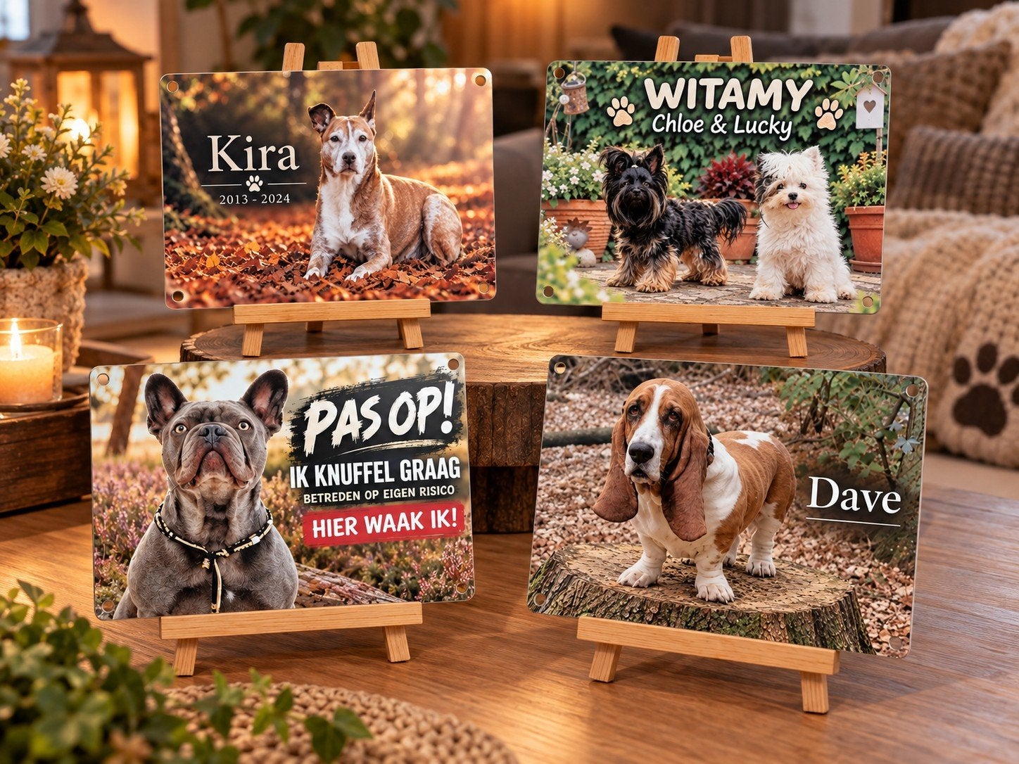Gepersonaliseerd aluminium waakbord voor hond of kat, Ophalen of Verzenden
