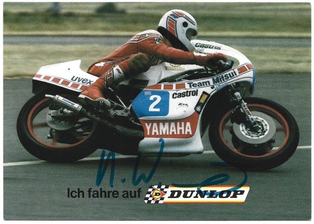 Yamaha Martin Wimmer racemotor gesigneerd motorsport, Verzenden, Zo goed als nieuw, Motoren