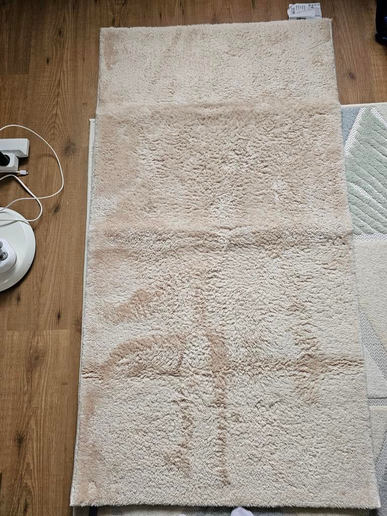 Beige vloerkleed 80x150 cm - Zo goed als nieuw, Ophalen, 100 tot 150 cm, Beige, 50 tot 100 cm