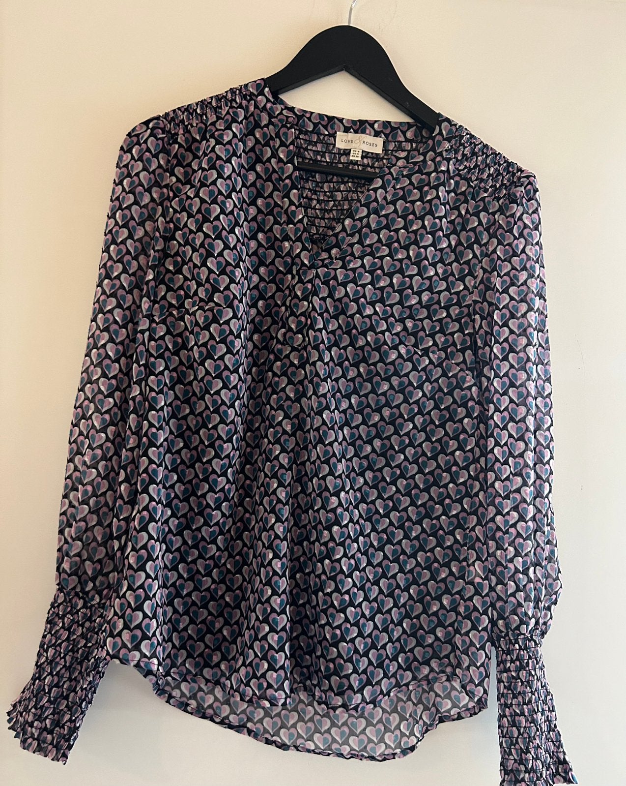 Love&Roses blouse, maat S, Kleding | Dames, Blouses en Tunieken, Ophalen of Verzenden, Zo goed als nieuw, Maat 36 (S)