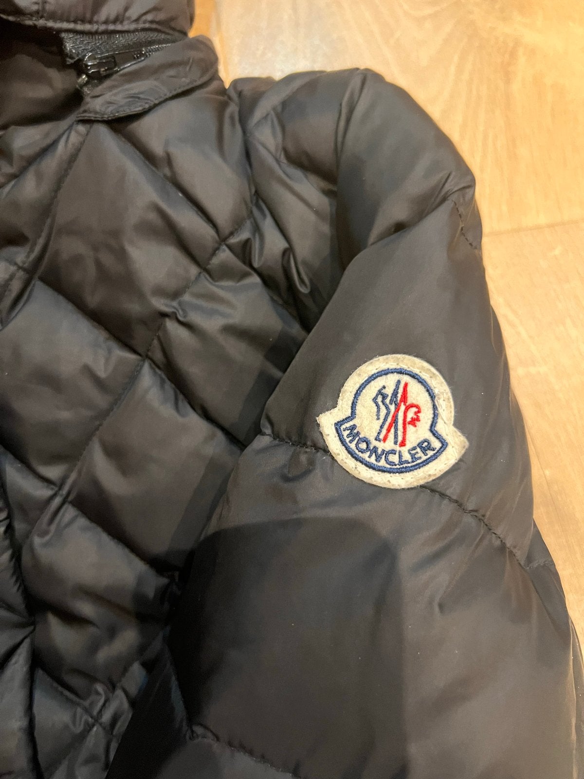 Moncler jas - Maat 1 - Zwart - Goede staat, Ophalen of Verzenden, Gedragen, Maat 36 (S), Zwart