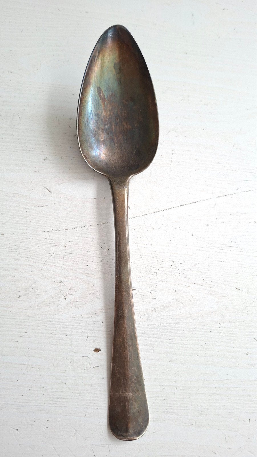 Antieke zilveren lepel met initialen H.J.K. en keurmerken, Ophalen