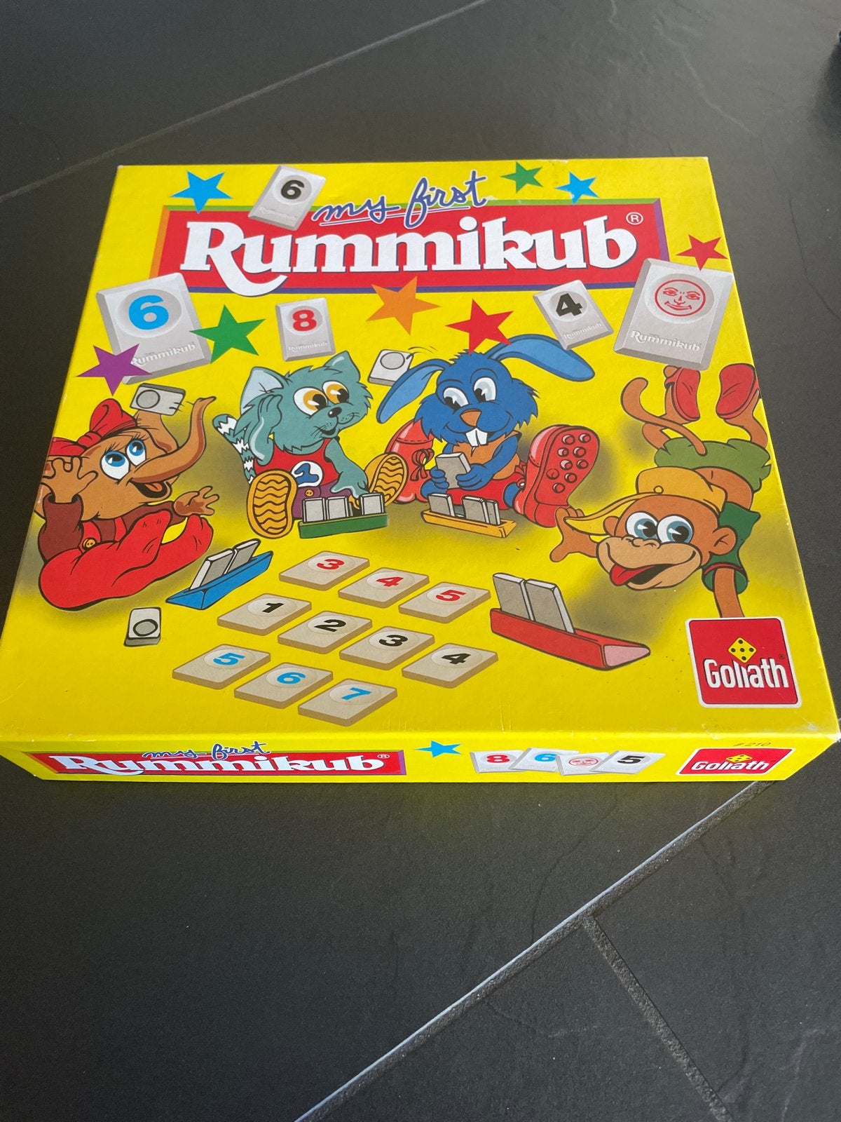 Rummikub spel junior, Hobby en Vrije tijd, Gezelschapsspellen | Bordspellen, Drie of vier spelers, Ophalen, Gebruikt