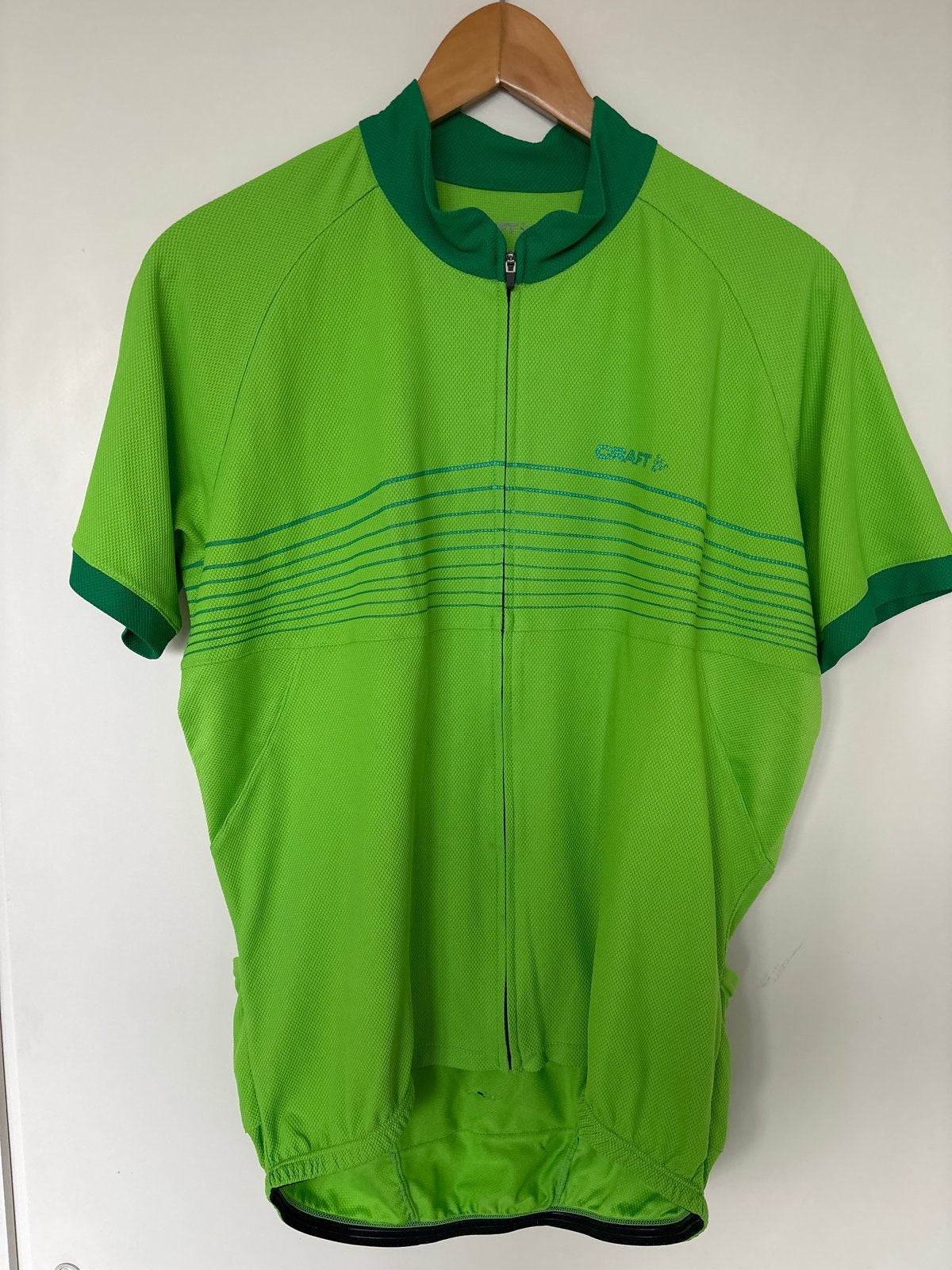 Craft Wielershirt XL Groen met 3 Zakken, Gebruikt, Heren, Ophalen of Verzenden, XL