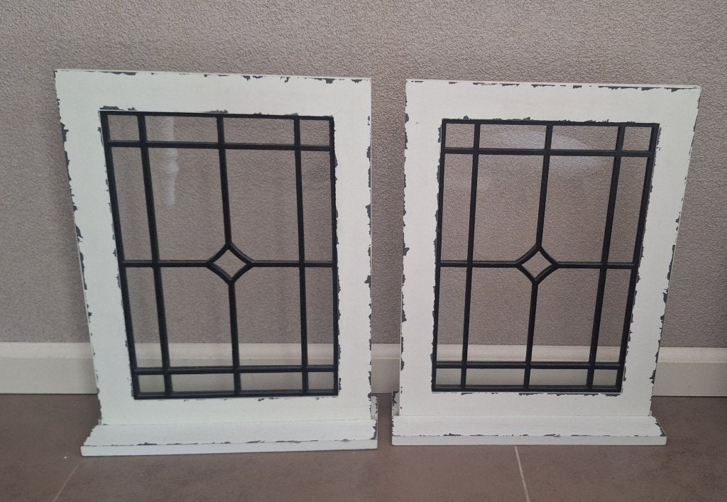 raamdecoratie raamscherm 2 stuks, Ophalen, Zo goed als nieuw
