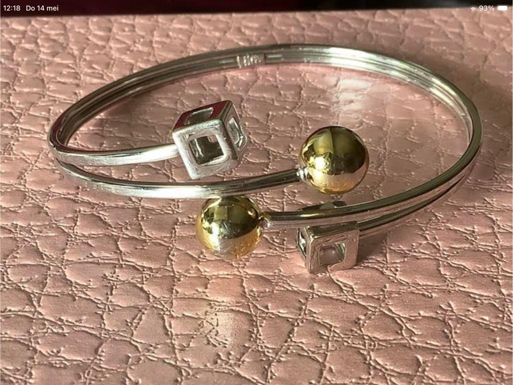 Prachtige unieke gouden armband Kube Baletjes Italy 18 k 750, Sieraden, Tassen en Uiterlijk, Armbanden, Verzenden, Zo goed als nieuw