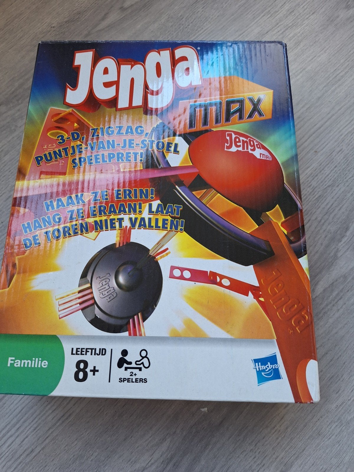 Jenga Max - Spannend 3D stapelspel voor het hele gezin, Een of twee spelers, Ophalen of Verzenden, Zo goed als nieuw, Parker/Hasbro