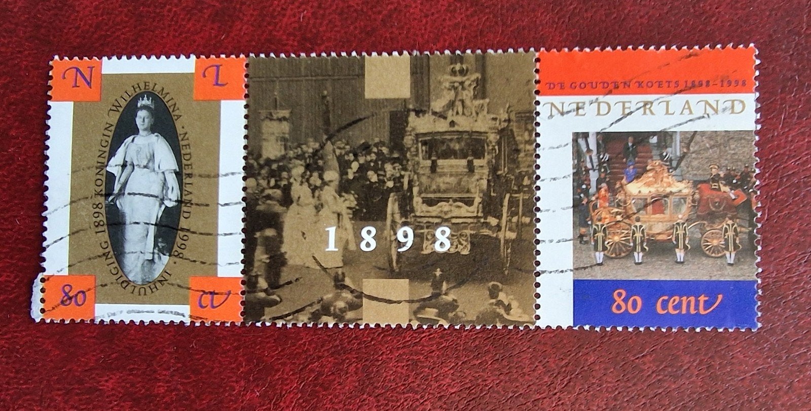 kv1179 Postzegels inhuldiging Koningin Wilhelmina en Gouden, Postzegels en Munten, Ophalen of Verzenden, T/m 1940, Gestempeld