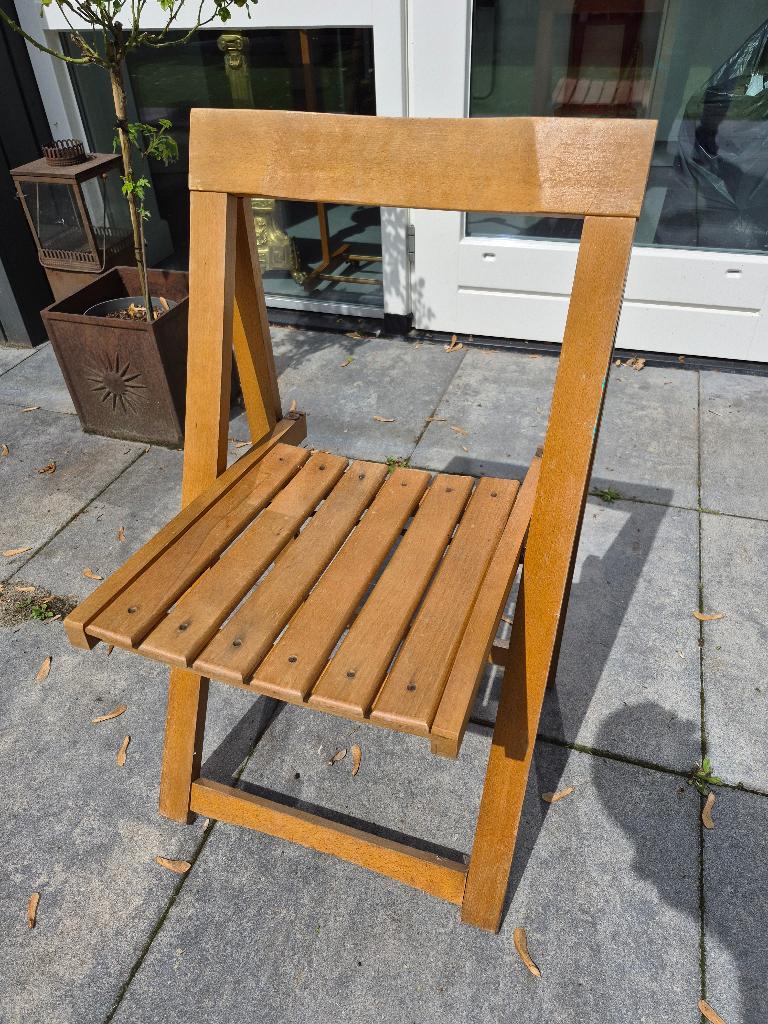 leuke vintage klapstoel, Ophalen, Gebruikt, Bruin, Vintage