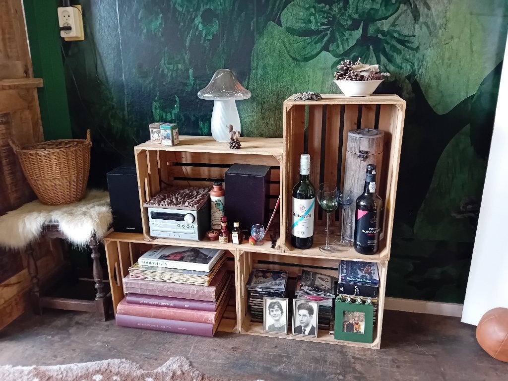 Houten kisten wandkastje, Ophalen, 50 – 75, Minder dan 50 cm, Gebruikt