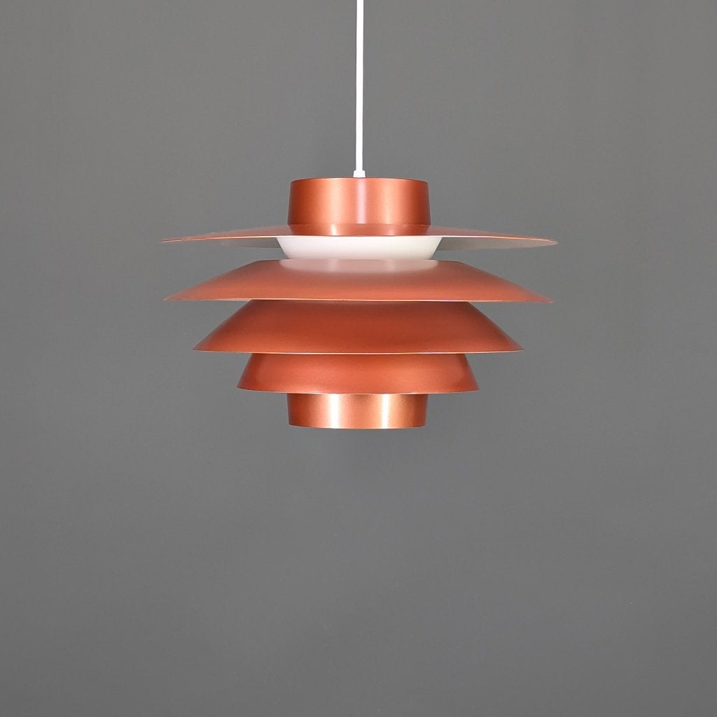 Sven Middelboe Verona vintage hanglamp – koperkleur – Ø40 cm, Scandinavisch design, Zo goed als nieuw, Metaal, E27 (groot)
