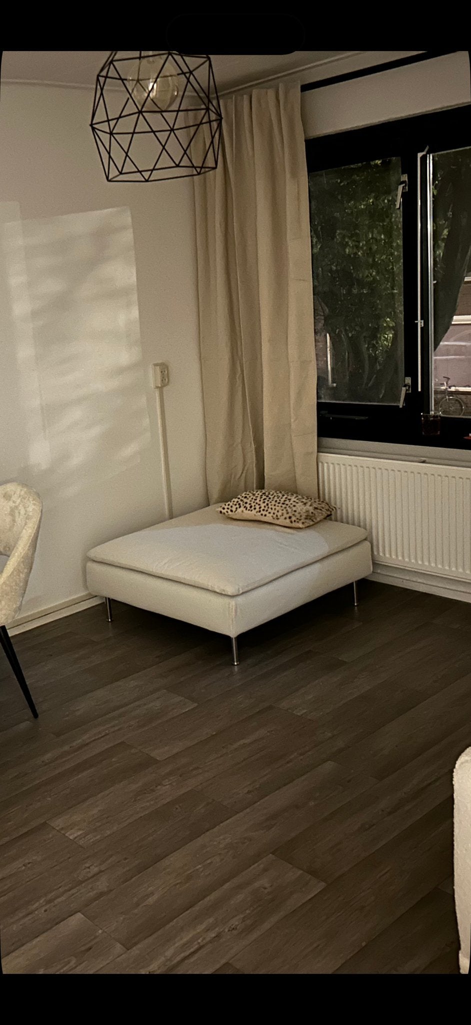 IKEA SÖDERHAMN Voetenbank Finnsta wit, Vierkant, Ophalen of Verzenden, Zo goed als nieuw, 75 tot 100 cm