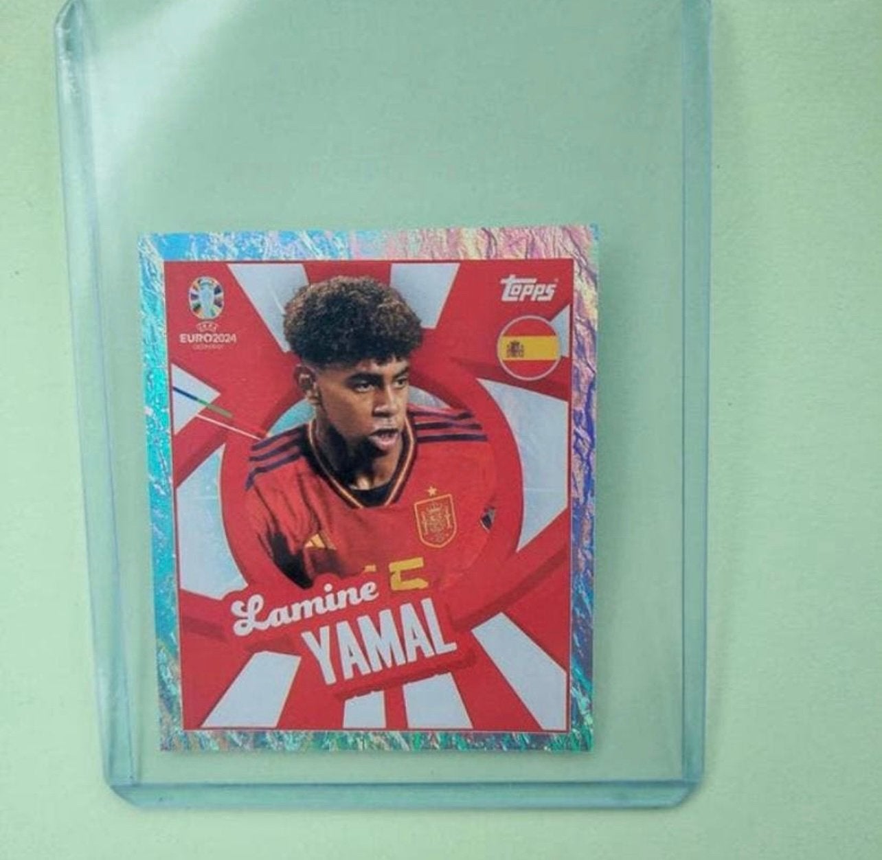 Rookie card Lamine Yamal Refractor Euro EK 2024, Ophalen of Verzenden, Zo goed als nieuw, Plaatje