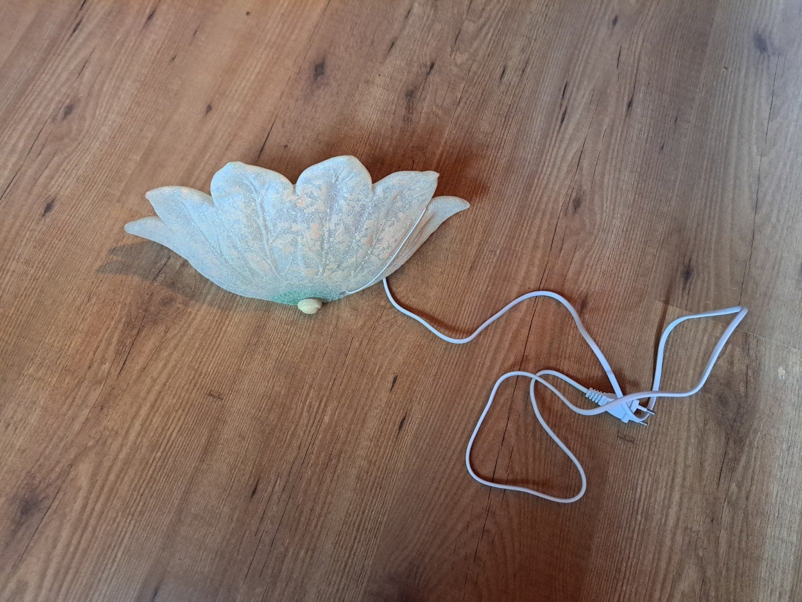 Glazen bloemen lamp, Ophalen