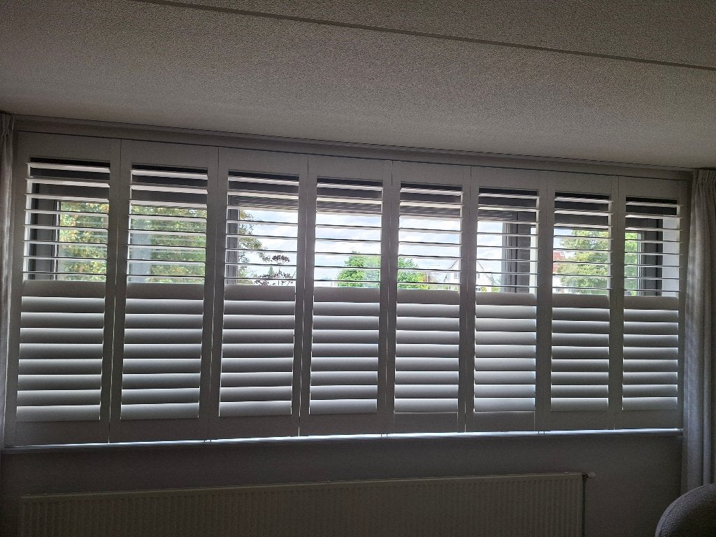 Houten Shutter panelen raambekleding, Ophalen, Wit, Nieuw, 50 tot 100 cm
