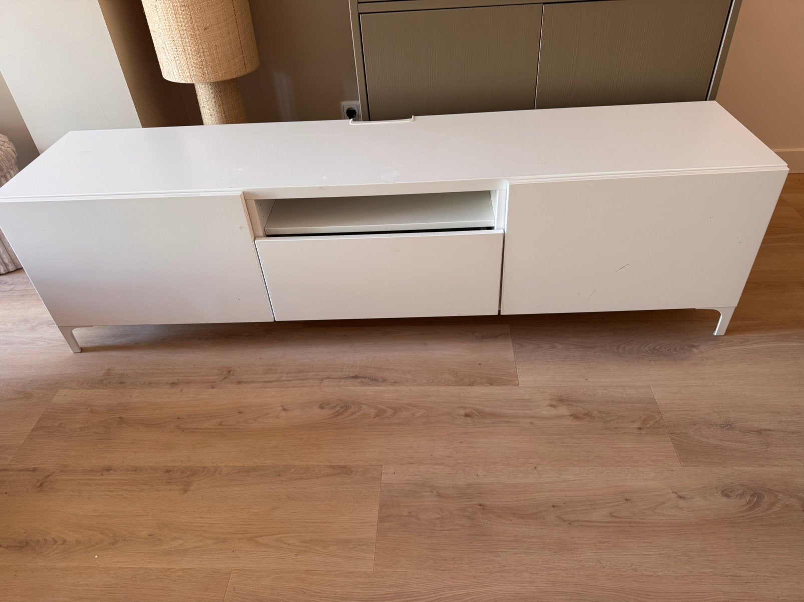 Besta tv meubel ikea wit, Ophalen, Gebruikt, 150 tot 200 cm, Minder dan 100 cm