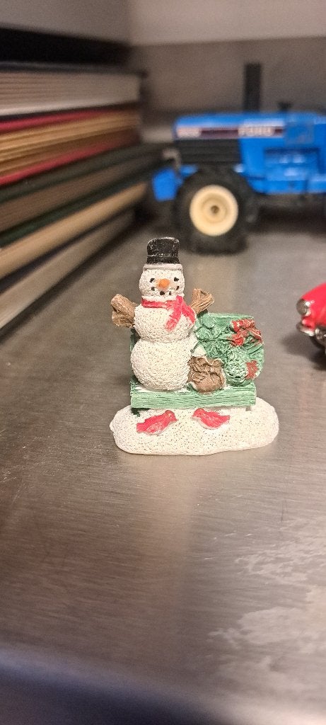 Sneeuwpop voor kerstdorp (Z247-74), Ophalen of Verzenden, Zo goed als nieuw