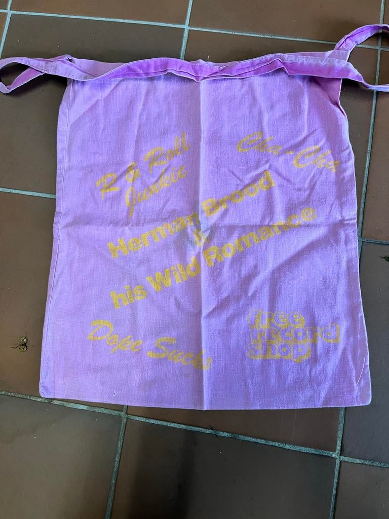 Vintage paarse tas van herman Brood, Ophalen of Verzenden, Zo goed als nieuw