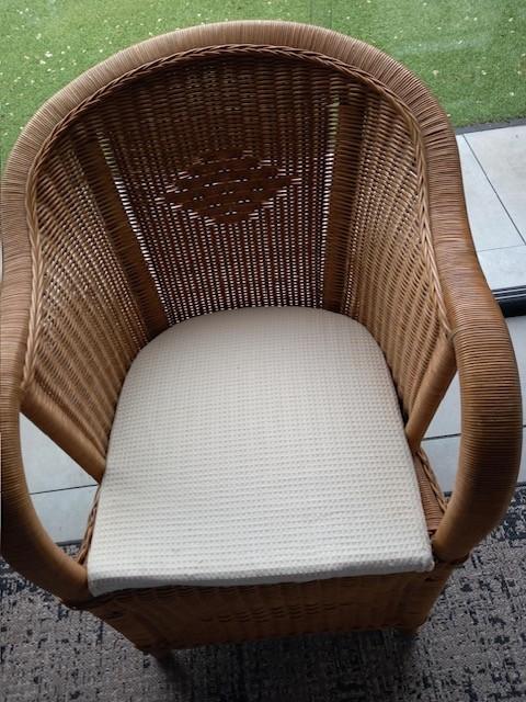 Rotan stoel, Ophalen, Gebruikt, Bruin, Riet of Rotan