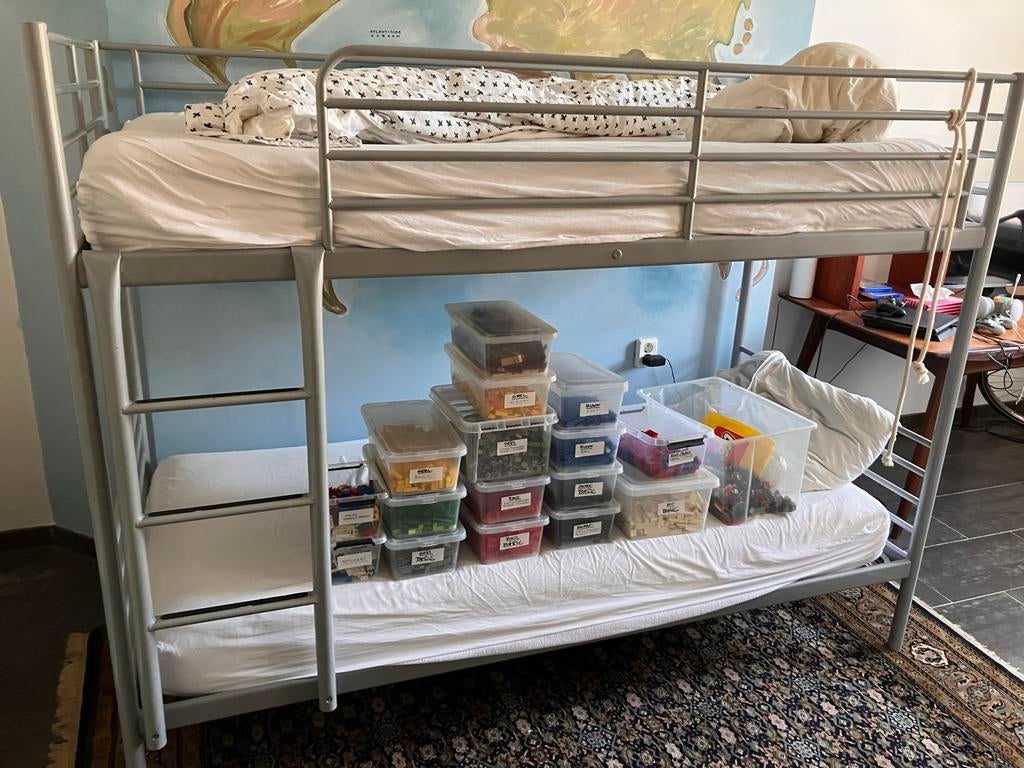IKEA Svarta Stapelbed - Goede staat, zonder matrassen, Ophalen, 90 cm, Eenpersoons, 200 cm