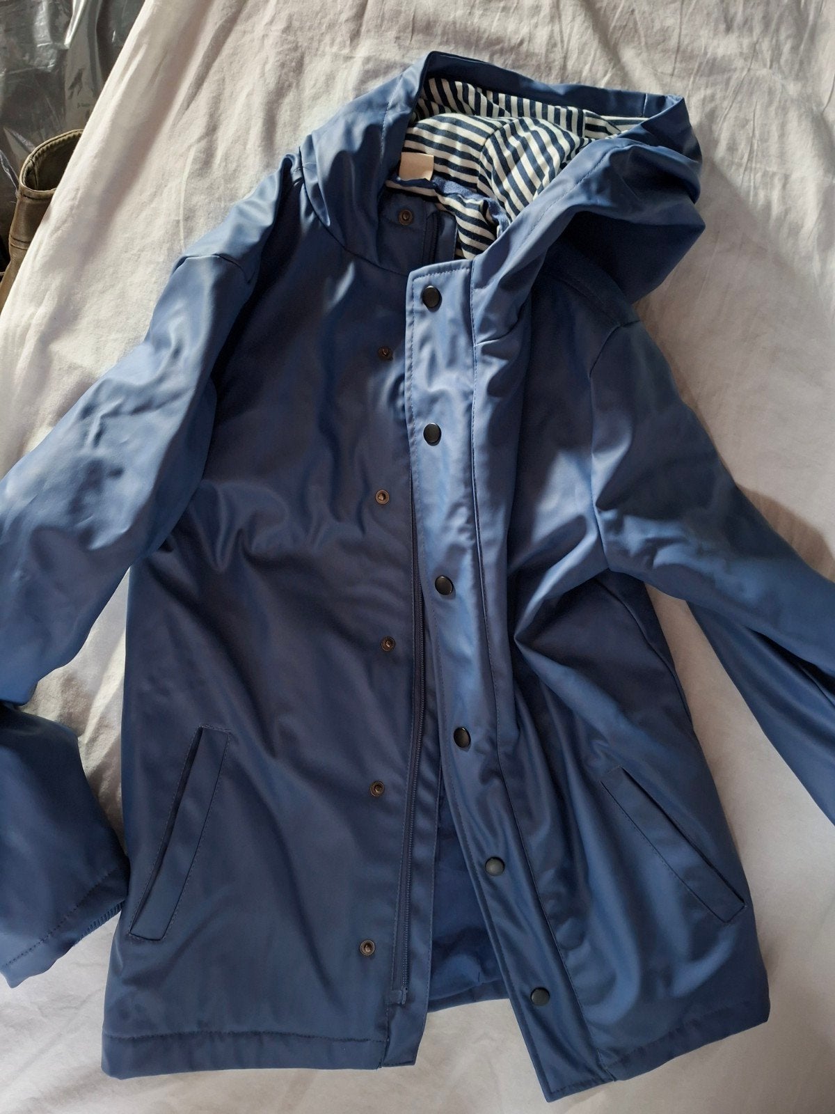 Hema regenjas maat 158/164, Blauw, Maat 46/48 (XL) of groter, Ophalen of Verzenden, Gedragen